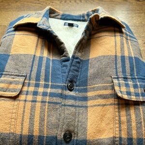 J. Crew Navy and Rust Plaid Outerwear